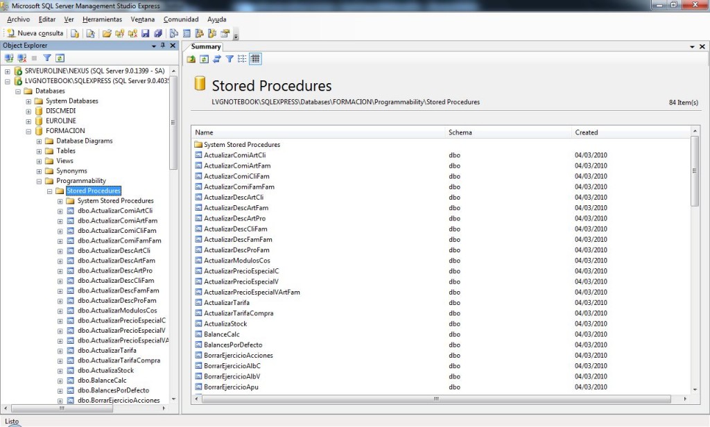 SQL Crear un Stored Procedure Código KLOSIONS